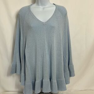 Lily Pulitzer Women’s Size Small Medium Light Blue Cotton Knit Pullover Sweater